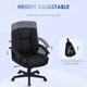 image 3 of HOMCOM Swivel Executive Office Chair Mid Back Chair w/ Arm, Black Black