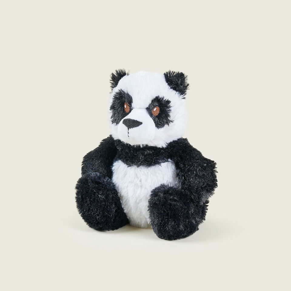 image 1 of Warmies Plush Panda Microwavable Weighted Teddy with French Lavender Scent, Hot or Cold for Cool Relaxation and Warm Relief