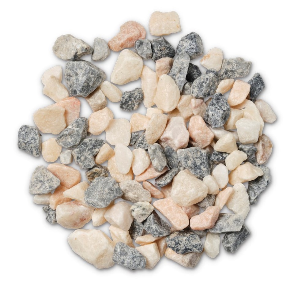image 1 of Natural Coral Bulk Bag 850 kg Premium Chippings - 16-32 mm White Gravel with Rose Tones - L100 x W100 x H80 cm