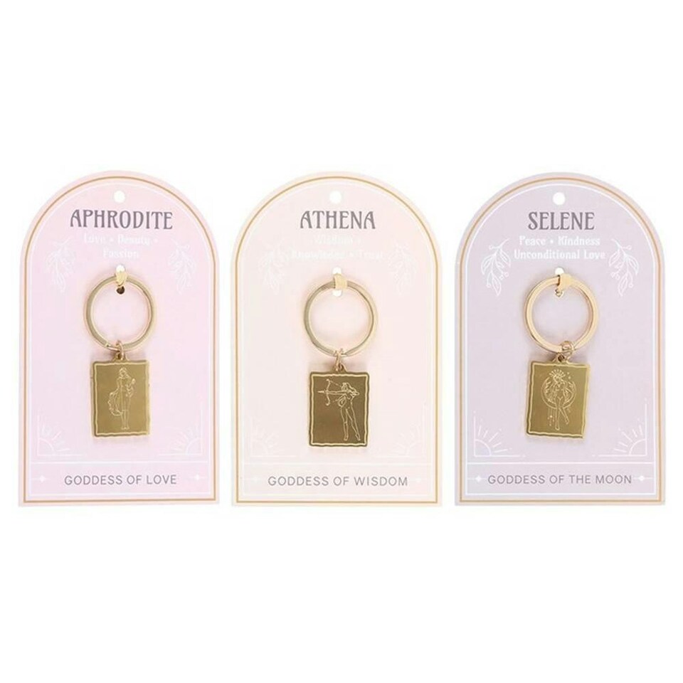 image 1 of Something Different Goddess Energy Keyring (Pack of 6) - Gold - One Size