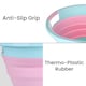 image 3 of 24L Oval Collapsible Laundry Basket, Plastic Laundry Hamper - Pink
