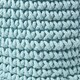 image 3 of Homescapes Pastel Blue Cotton Knitted Round Storage Basket - 42 x 37 cm | Blue | Pastel Blue