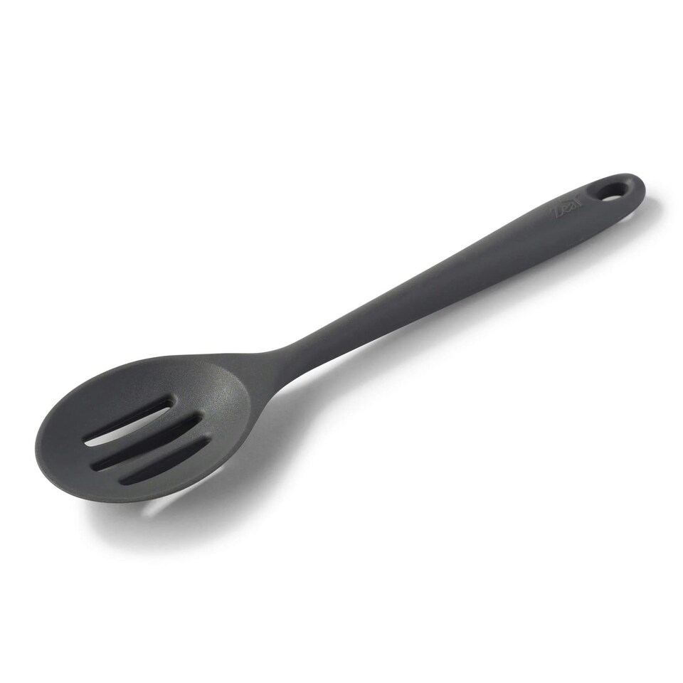 image 1 of Zeal Silicone Slotted Spoon 28cm, Dark Grey