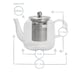 image 3 of Argon Tableware Glass Infuser Teapot - 800ml