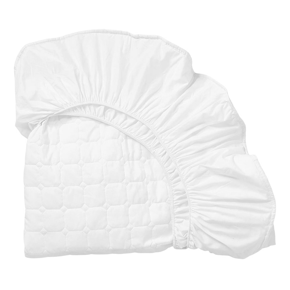 image 1 of Living and Home King Deep Fit Quilted Fitted Sheet- Double Size | White | Double