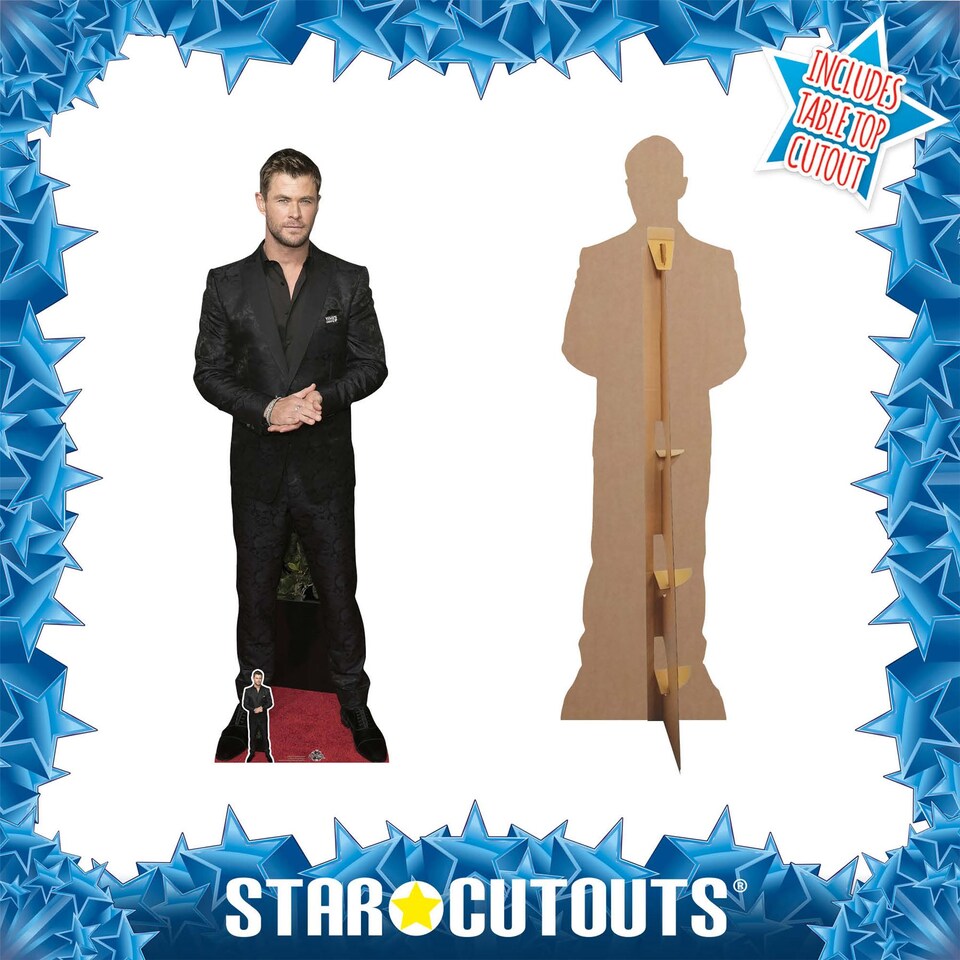 image 1 of Chris Hemsworth Black Shirt Lifesize Cardboard Cutout 190cm