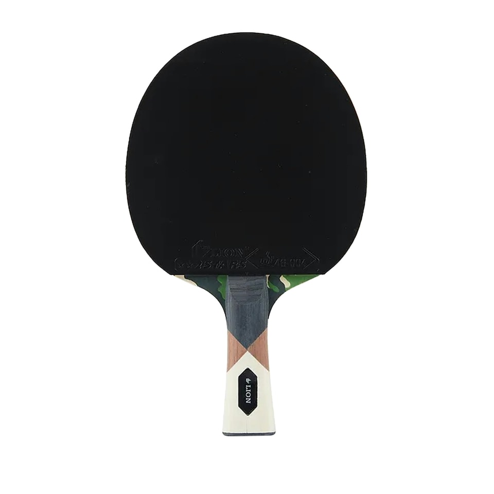 Lion Rival Table Tennis Bat - Black/Brown/White - One Size