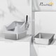 image 3 of PawHut Stainless Steel Cat Litter Box with High Sides Grey | M