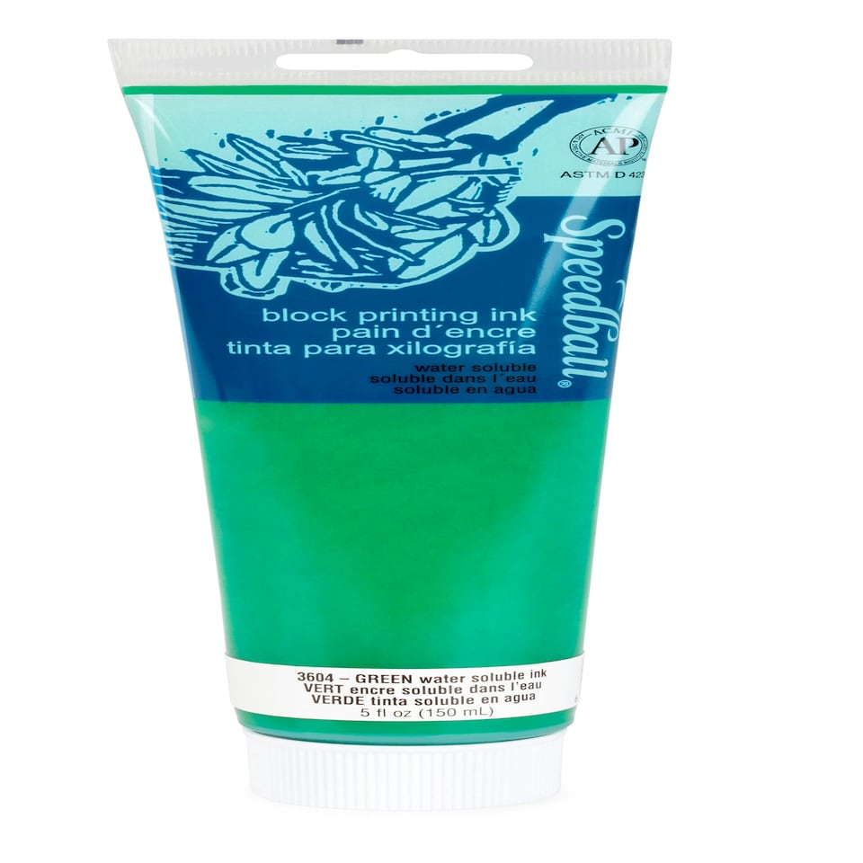 image 1 of Speedball Water-Soluble Block Ink, Green, 5oz