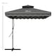 image 5 of Outsunny 2.5m Cantilever Garden Parasol Umbrella with Cross Base, Grey