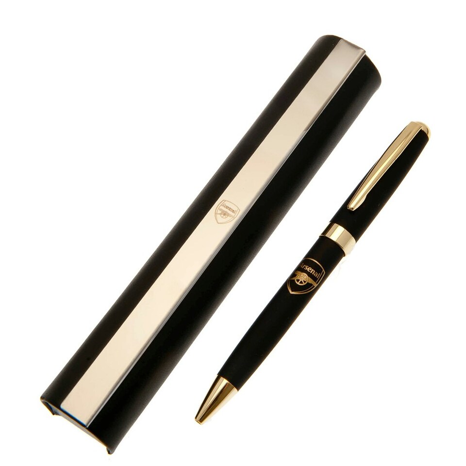 image 1 of Arsenal FC Pen & Case Set - Black/Gold - One Size