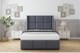 image 1 of Sloomy Beaumont Steel Plush Divan Bed With Mattress 2 Drawers Footend With 54" Wingback Headboard & 12" Matching Footboard 4' Small Double | Grey | Steel | Small Double | 1