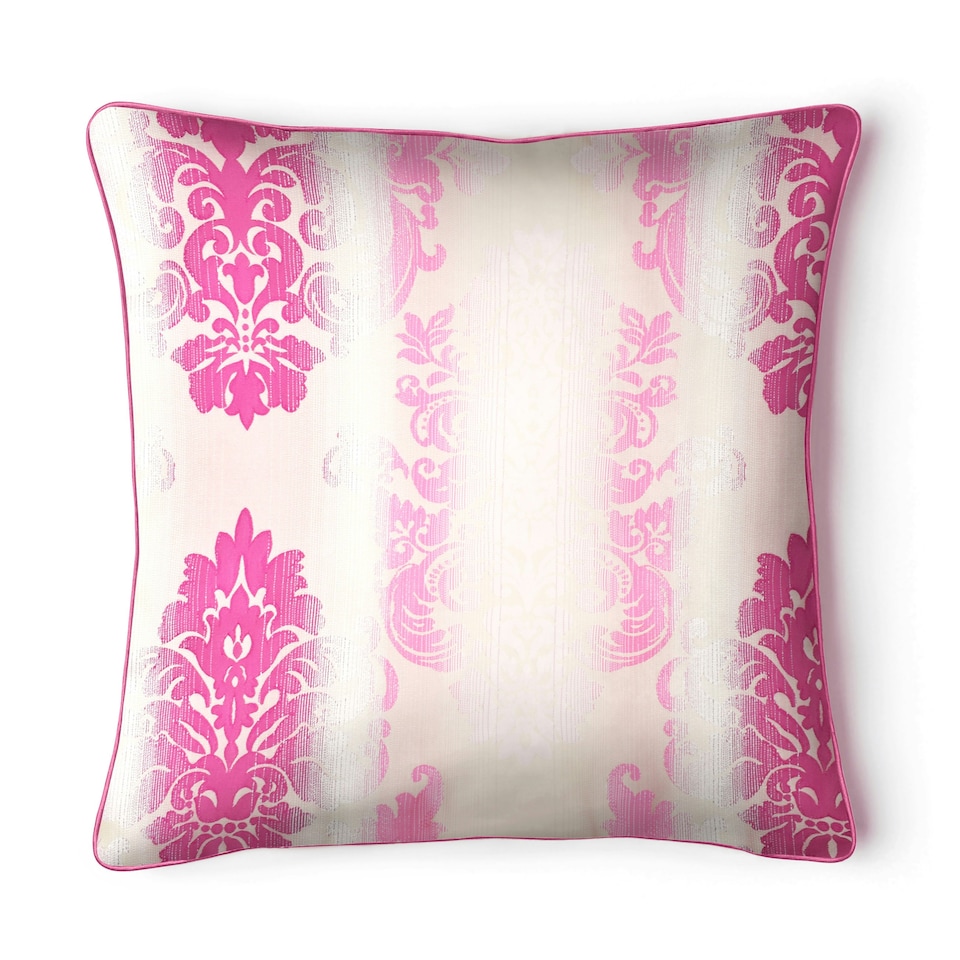 image 1 of Glitter Damask Cushion - 43cm x 43cm Red | Burgandy