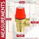 image 2 of SPARES2GO Pressure Relief Safety Valve for Ferroli Boiler 3 Bar 1/2" BSP Male x Female Brass PRV