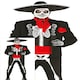 image 1 of Fancy Dress Adult Mexican Skeleton - L
