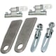 image 1 of Tailboard Tailgate Hinge & Drop Catch Latch Antiluce Set Trailer Truck Bolt On Silver