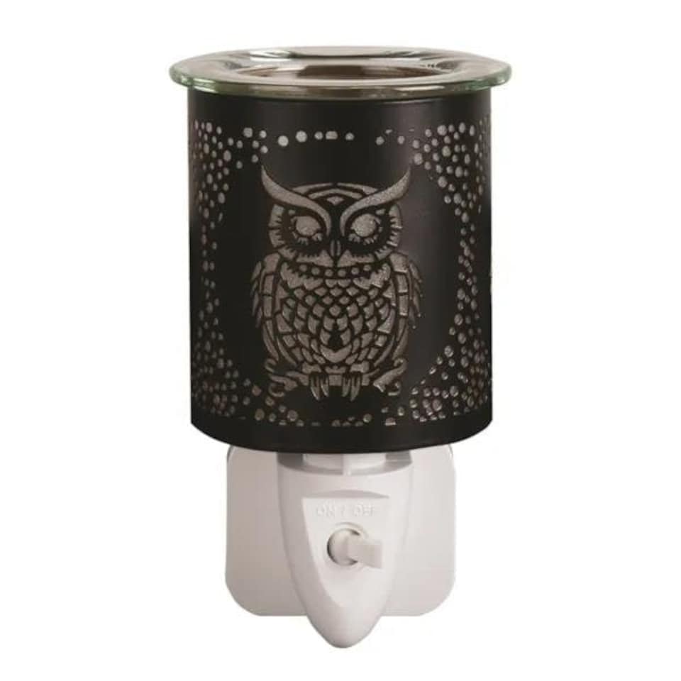 image 1 of Aroma Electric Plug In Wax Melter 13cm Black - Owl | Black | 1