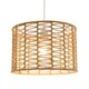 image 2 of Classic Twisted Brown Paper Pendant Light Shade with Strapped Design Brown