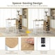 image 5 of COSTWAY 3PCS Bar Table & 2 Stool Dining Set Natural N/A
