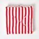 image 3 of Homescapes Cotton Red Thick Stripe Floor Cushion - 40 x 40 cm | Red | 40 x 40 cm