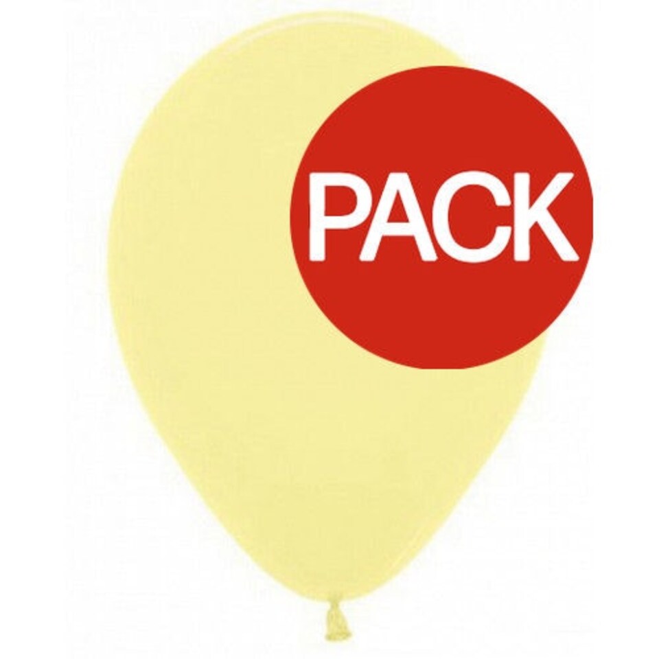 Globos Latex Metallic Balloons (Pack of 100) - Lemon Yellow - One Size