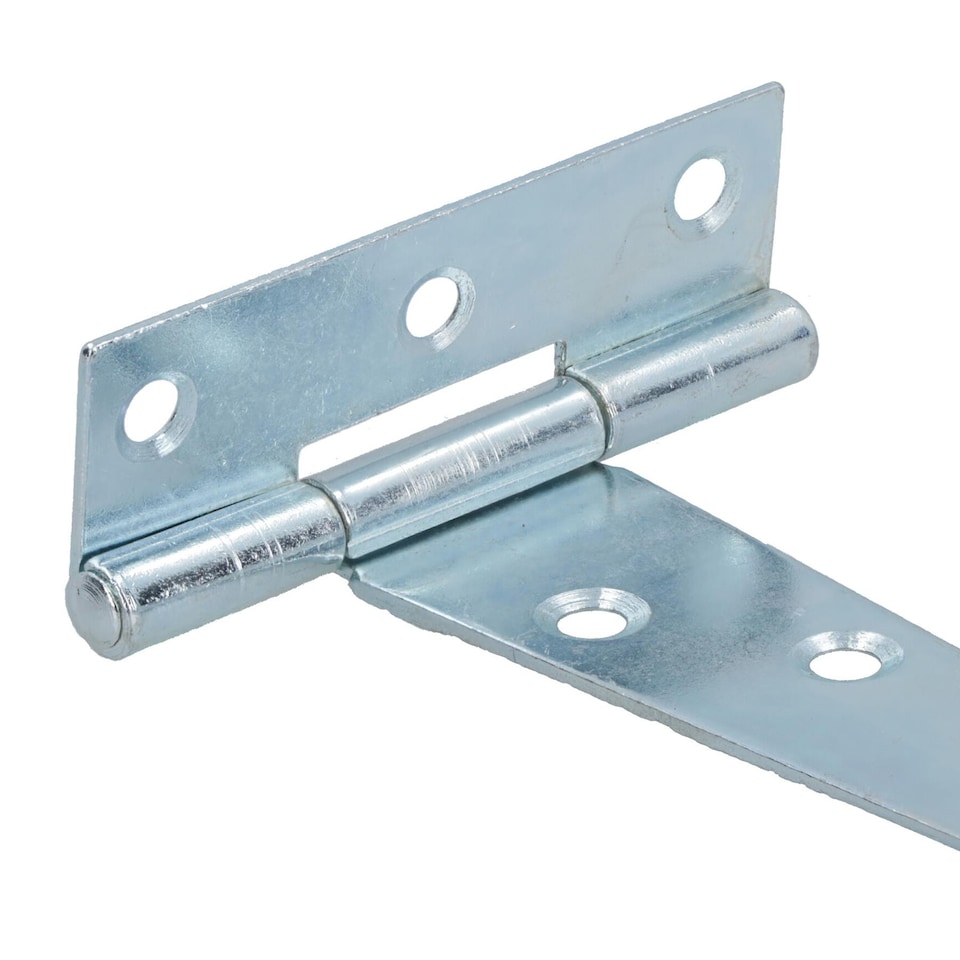 image 1 of 4in / 102mm Heavy Duty T Tee Hinges For Shed + Garden Gates Zinc Plated 4pc