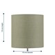 image 6 of Set of 2 Sage Green Textured Cotton 17cm Table Lamp Shades Green