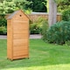 image 4 of Outdoor Storage Shed Wooden Garden Tool Utility Cabinet Waterproof Asphalt Roof