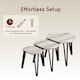 image 5 of Vida Designs Brooklyn Nest of Tables 3 Piece Set Nesting Sofa Bedside Side Table, Grey