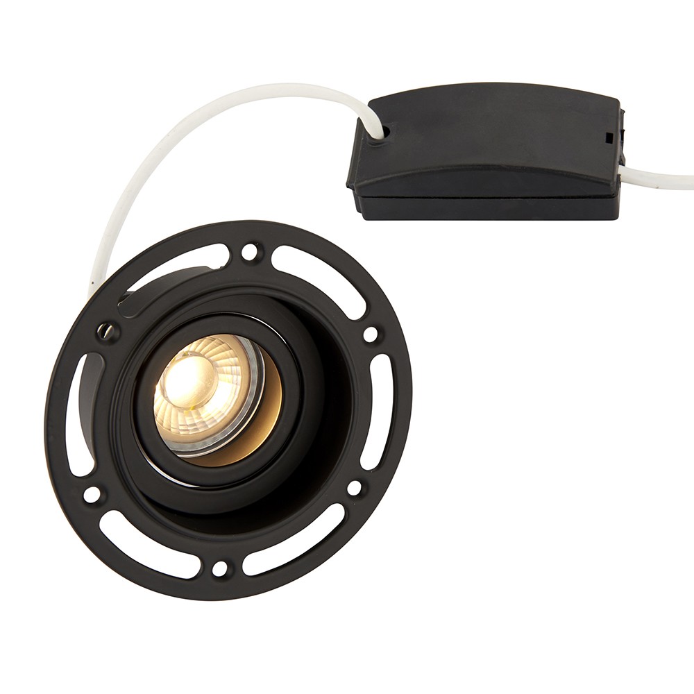 Netlighting Downlight Recessed Round Downlight Black 7W Matt Black Paint