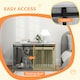 image 5 of PawHut Dog Crate Furniture with Removable Cushion for XL-sized Dogs - Grey