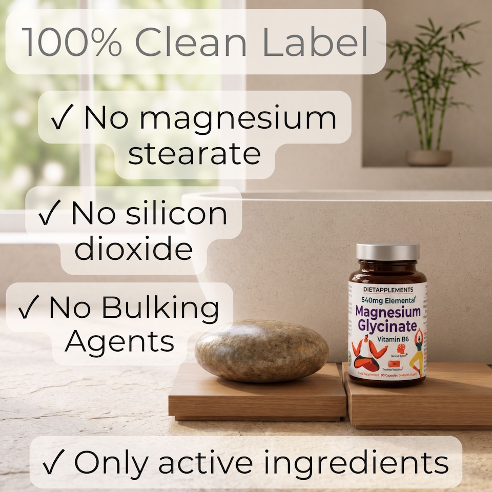 image 1 of Dietapplements Magnesium Glycinate with Vitamin B6 90 Capsules