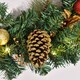 image 9 of HOMCOM Pre-Lit Artificial Christmas Door Wreath Holly Garland Decor 20 LED