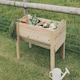 image 2 of Raised Veg Trug Garden Planter - Scandinavian Redwood - L52 x W100 x H60 cm - Minimal Assembly Required | Brown
