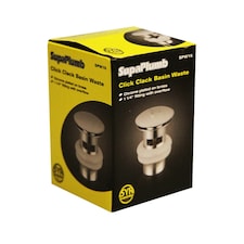 SupaPlumb Click Clack Basin Waste With Round Cover - Silver - One Size