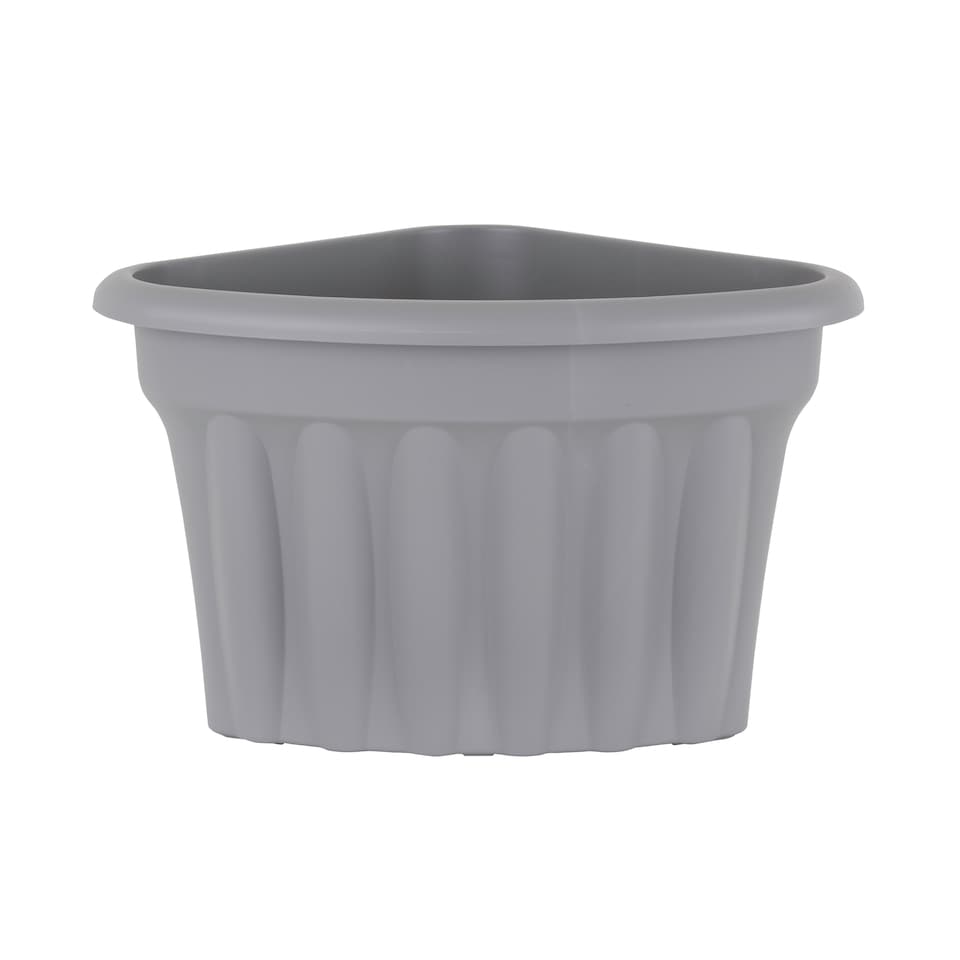 image 1 of Wham Vista 4 x 40cm Corner Plastic Garden Planters | Grey | Upcycle Grey