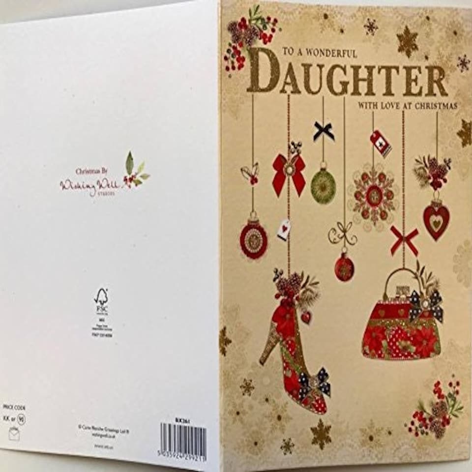 image 1 of Wishing Well Shoes & Handbag Daughter Christmas Card
