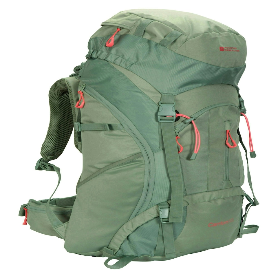 image 1 of Mountain Warehouse Rucksack with Padded Back Panel Trekking Travel Sports Bag Green | Pale Green