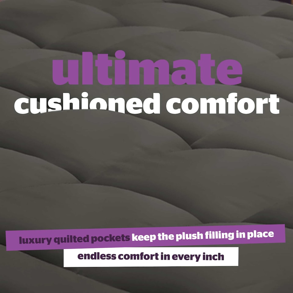 image 1 of Silentnight Deep Sleep Ultimate Mattress Topper 1000, 10cm Thick, Grey