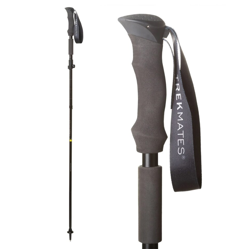 image 1 of Fold Lock Single Pole Adjustable LeverLock Hiking Walking Trekking Outdoor | Black | Black | One Size | 1