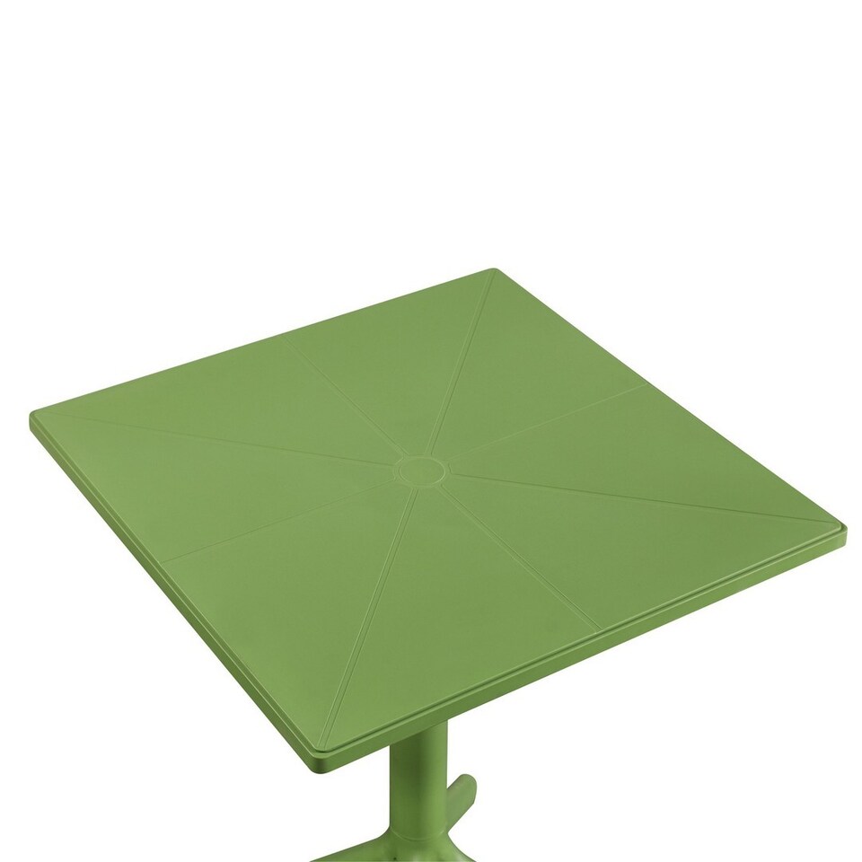image 1 of Square Bistro Garden Table - Plastic - L60 X W60 X H75 cm - Moss Green - Flat Packed