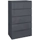 image 9 of HOMCOM Bedroom Chest of Drawers, High Gloss 5 Drawers Dresser, Grey
