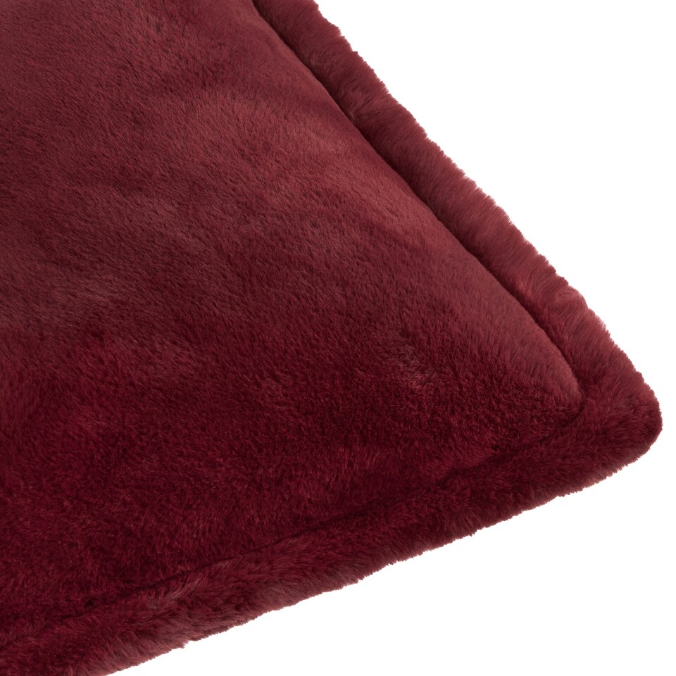 image 1 of Furn Kallu Faux Fur Cushion Cover Green | 55 cm x 55 cm