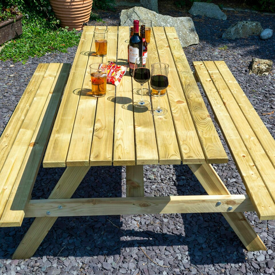 image 1 of Rowlinson Picnic Bench 6ft