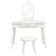image 6 of COSTWAY Pretend Makeup Dressing Table Kids Vanity White