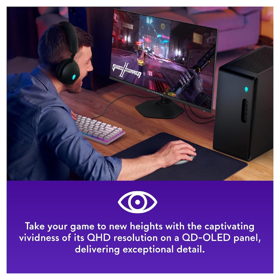 image 1 of Dell Alienware AW2725DF 27-Inch QD-OLED Quad HD 360Hz 0.03ms Freesync Height Adjusta