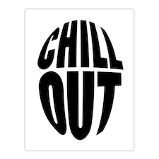 Chill Out Fun Bold Simple Typography Design Wall Art Print 12x16 In