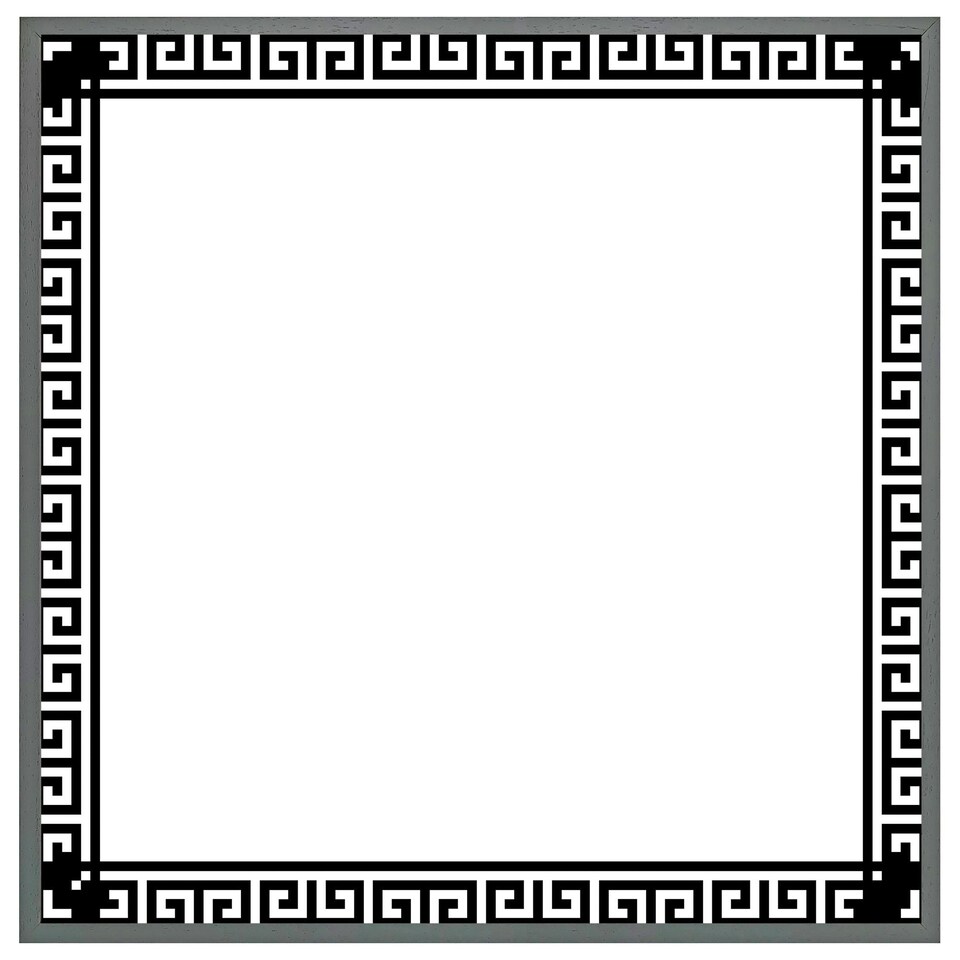 image 1 of Greek key border frame (Picture Frame) White | S