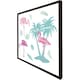image 3 of Palm & flamingo (Picture Frame) Grey | XL