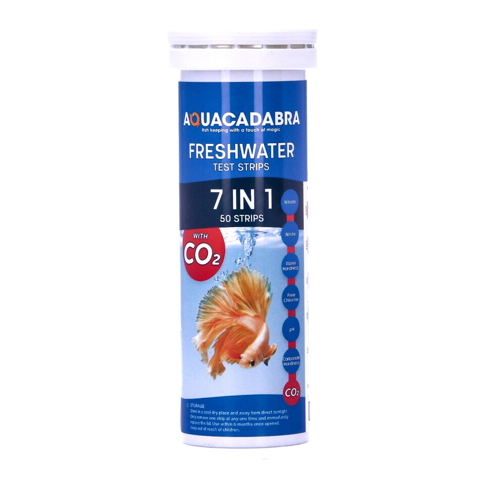 image 1 of Aquacadabra Check2O 7 in 1 Aquarium Strips, 50 Pack - Fresh & Marine Plus | Clear